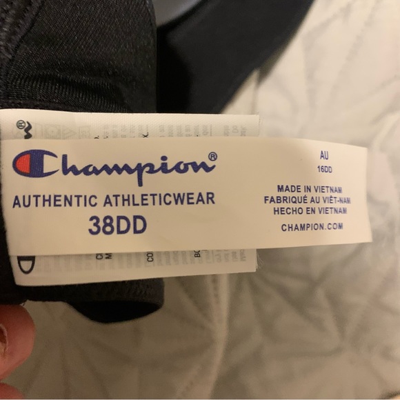 Champion Women’s Black Motion Control Underwire Sports Bra Long Line 38DD XL - Picture 5 of 11